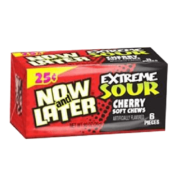 Now & Later Sour Cherry 26g (0.93oz) (Box of 24)