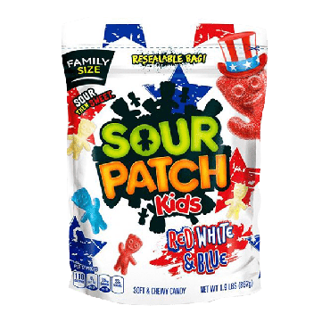 Sour Patch Kids Red, White & Blue 862g (1.9Lbs) (Box of 4)