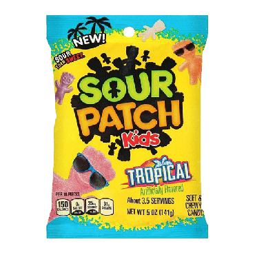 Sour Patch Kids Tropical Soft & Chewy Candy 141g (5oz) (Box of 12)