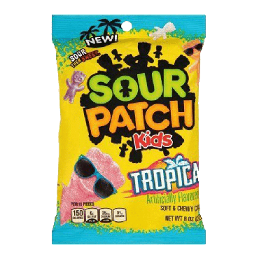 Sour Patch Kids Tropical Soft & Chewy Candy 226g (8oz) (Box of 12)