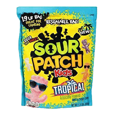 Sour Patch Kids Tropical Soft & Chewy Candy 863g (1.9Lbs) (Box of 4)