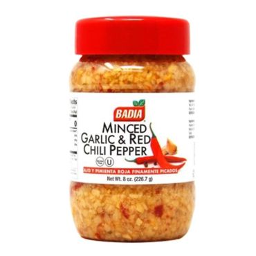  Minced Garlic & Red Chili Pepper 226.8g (8oz) (Box of 12) 
