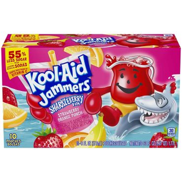 Kool Aid Jammers Sharkleberry (10 Pouches) 177ml (6 fl. oz) (Box of 4)