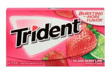 Trident Gum Island Berry Lime 14ct (Box of 12)