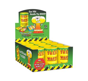 Toxic Waste Assorted Sour Drums 48g (1.7 oz) (Box of 12)