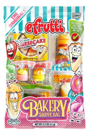 Efrutti Gummi Bakery Shoppe Theme Bag 77g (2.7oz) (Box of 12) BBE 21 OCT 2024