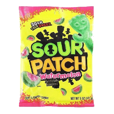 Sour Patch Kids Watermelon Soft & Chewy Candy 141g (5oz) (Box of 12)