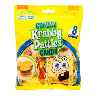 Gummy Krabby Patties Peg Bag 72g (2.54oz) (Box of 12)