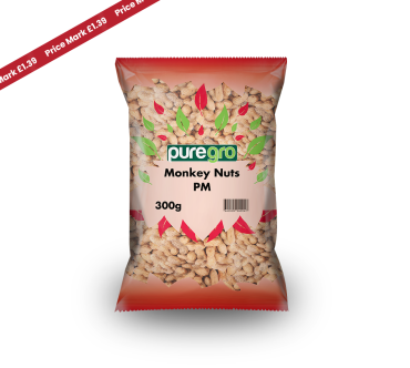 Puregro Monkey Nuts £1.39 PMP 300g (Box of 15)
