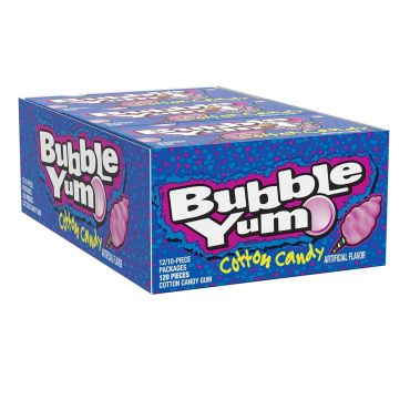 Bubble Yum Cotton Candy Gum 10 Piece 79g (2.82oz) (Box of 12)