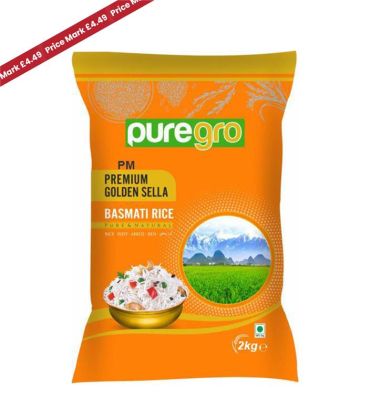 Puregro Golden Sella Basmati Rice 2Kg PM £4.49 (Box of 6)