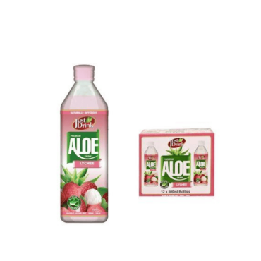 Just Drink Lychee Aloe 500ml (Case of 12)