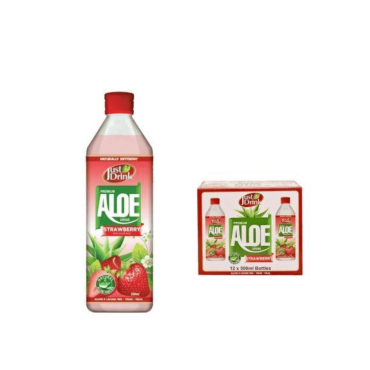 Just Drink Strawberry Aloe 500ml (Case of 12)
