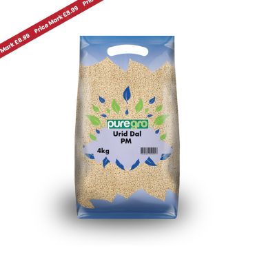 Puregro White Urid Dal 4kg PMP £8.99 (Box of 5)