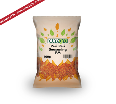 Puregro Peri peri Seasoning 100g PM £1.19 (Box of 10)