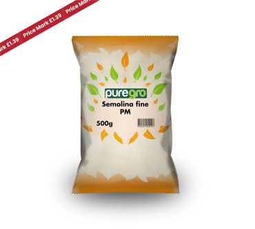 Puregro Semolina Fine 500g PM £1.39 (Box of 10)