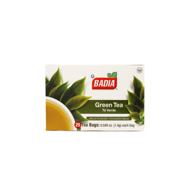 Badia Green Tea 25 Bags 1.4g (0.049oz) (Box of 10)