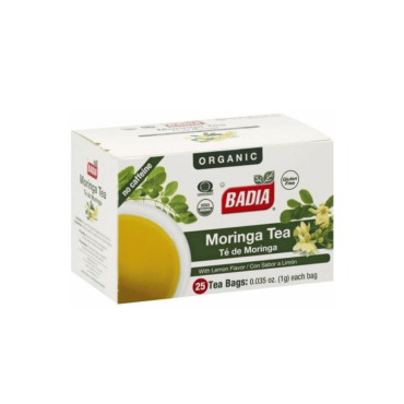Badia Organic Moringa With Lemon Tea 25 Bags 1.4g (0.049oz) (Box of 10)