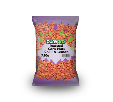 Puregro Roasted Corn Nuts Chilli & Lemon 750g (Box of 6)