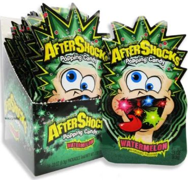 Aftershocks Popping Candy Watermelon 9g (0.33oz) (Box of 24)