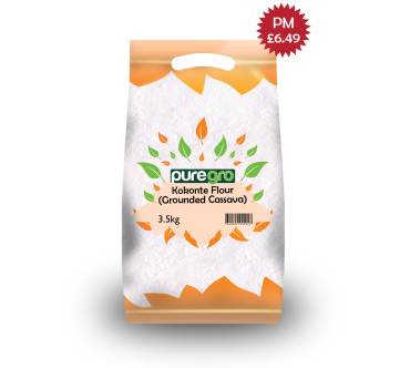 Puregro Kokonte Flour (Grounded Cassava) 3.5kg PM £6.49 (Box of 5)