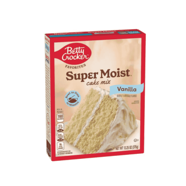 Betty Crocker Vanilla Cake Mix 375g (13.25oz) (Box of 12)