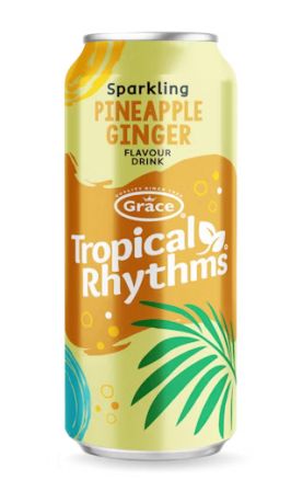 Grace Tropical Rhythms Sparkling Pineapple Ginger 330ml (Box of 12)