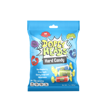 Dopey Heads Hard Candy Assorted (Blue Raspberry, Apple, Cherry, Grape & Watermelon) 198g (7oz) PM £1.99 (Box of 12)