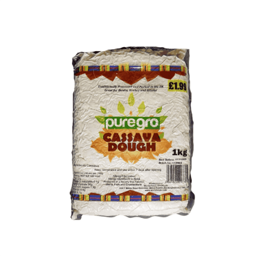 Puregro Cassava Dough 1kg PM £1.99 (Box of 10)