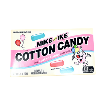 Mike & Ike Cotton Candy Theater Box 120g (4.25oz) (Box of 12)