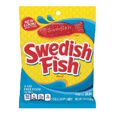Swedish Fish Soft & Chewy Candy 141g (5oz) (Box of 12) BBE 3 APR 2023