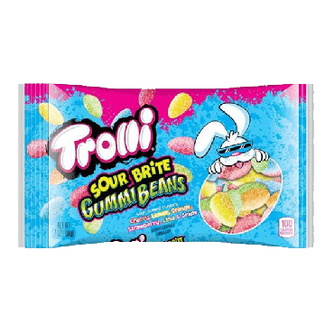 Trolli Easter Sour Brite Gummi Beans 198g (7oz) (Box of 24)