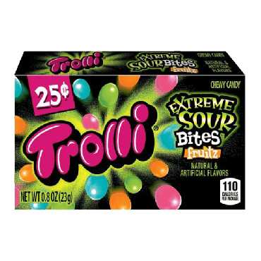 Trolli Extreme Sour Bites $0.25 23g (0.8oz) (Box of 24)