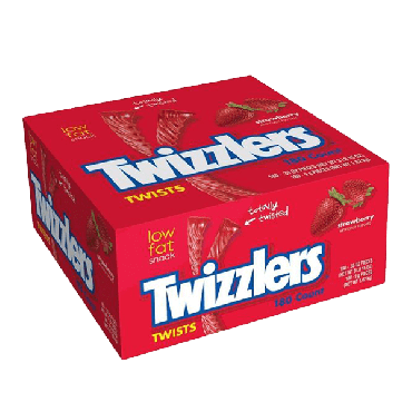Twizzlers Strawberry Twists Singles 180 Count 1.62kg (63oz) (Box of 8)