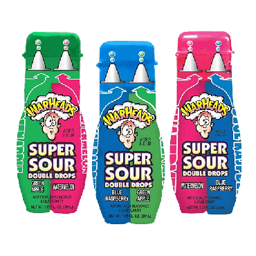 Warheads Super Sour Double Drops Liquid 28g (1oz) (Box of 24)