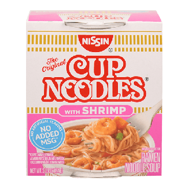 Nissin Cup Noodles Shrimp 64g (2.25oz) (Box of 12)