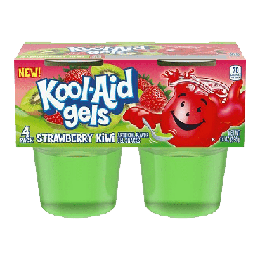 Kool Aid Gels Strawberry Kiwi 396g (14oz) (4 Count) (Pack of 6)