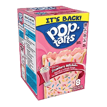 Pop Tarts Frosted Strawberry Milkshake 384g (13.5oz) (8 Piece) (Box of 12)