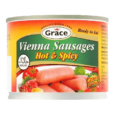 Grace Hot & Spicy Halal Vienna Sausages 200g (Case of 24)