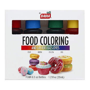 Badia Food Colouring (4 Colours) 35ml (1.2oz) (Box of 12)