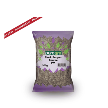 Puregro Black Pepper Coarse 300g  PM £3.99 (Box of 10)