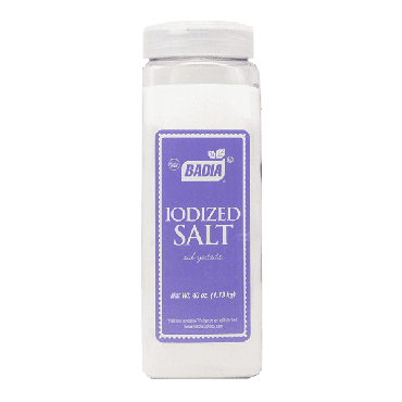 Badia Iodized Salt 1.13kg (40oz) (Box of 4)