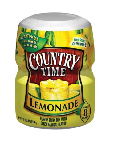 Country Time Lemonade Tub 538g (8 Quarts) (Box of 12)