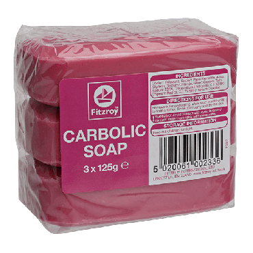 Fitzroy Carbolic Soap 3 x 125g (Box of 24)