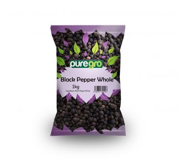 Puregro Black Pepper Whole 1kg (Box of 6)
