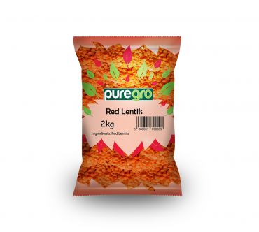 Puregro Red Lentils 2kg (Box of 6)