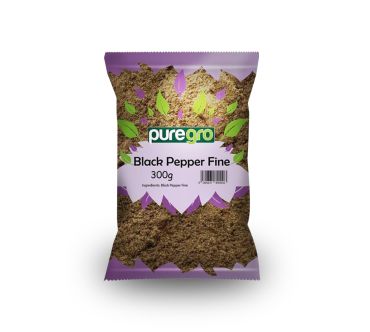 Puregro Black Pepper Fine PM £3.49 300g (Box of 10)