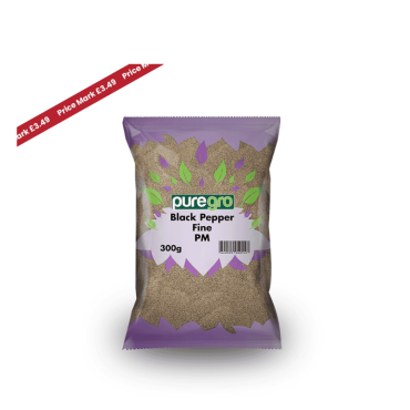 Puregro Black Pepper Fine 300g PM £3.49 (Box of 10)