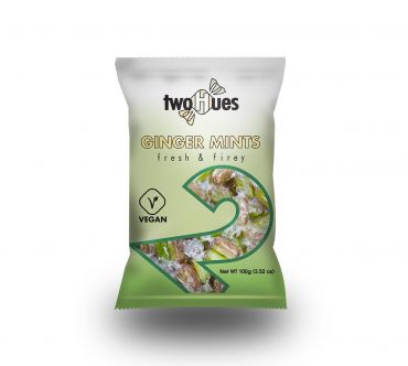 TwoHues Ginger Mints 100g (3.52oz) (Box of 12)