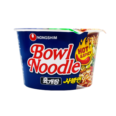 NONGSHIM Hot & Spicy Bowl Noodles 100g (Pack of 12)